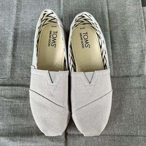 Toms Light Gray Canvas Slip-Ons